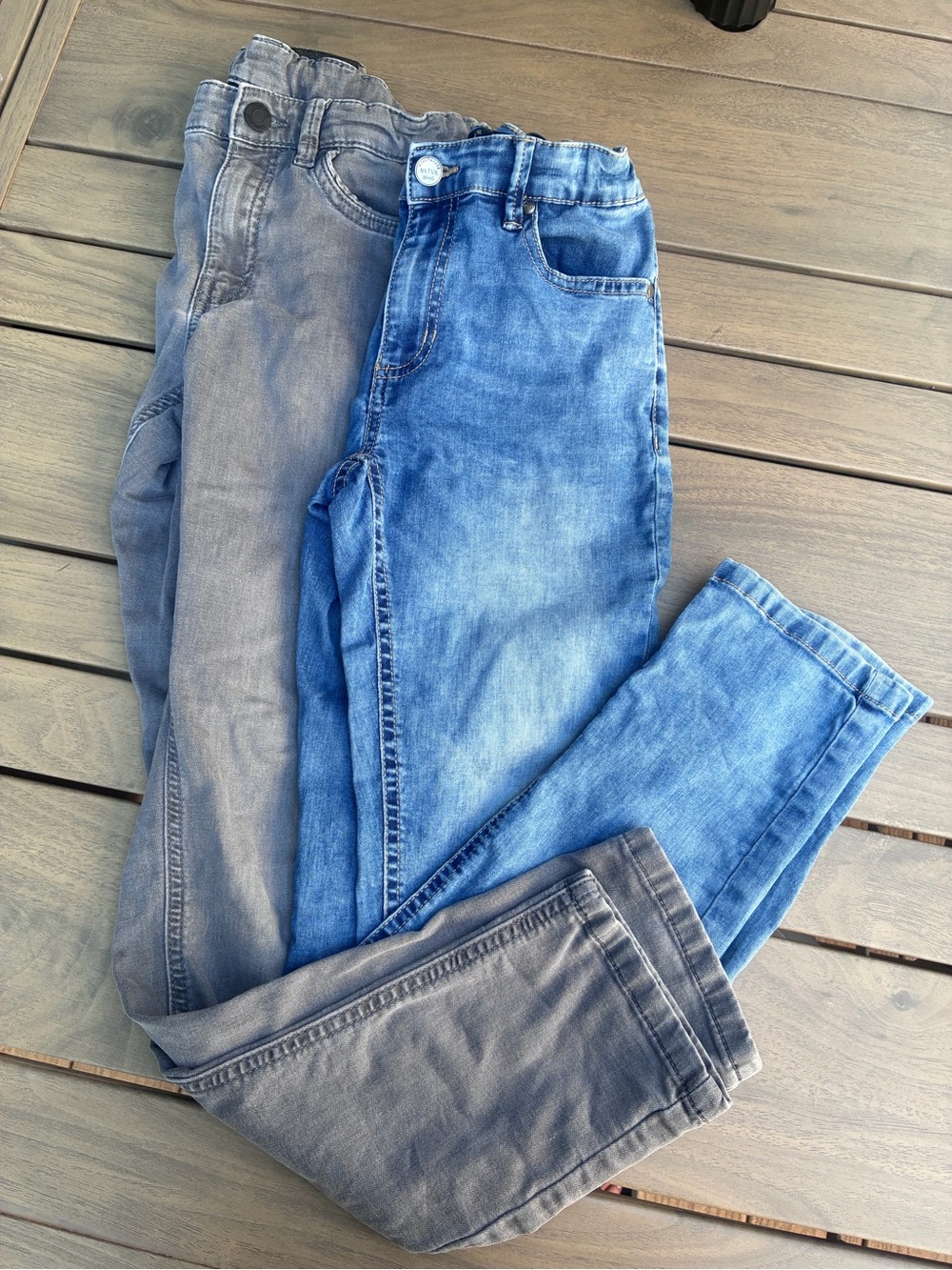 Mayoral Nukatavake Boys Slim Fit Jeans Denim Bundle - Blue and Gray. Size 12